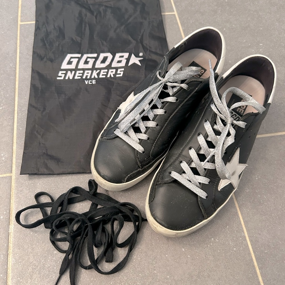 Golden Goose Sneakers- Size 41- black and white